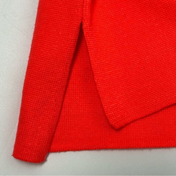 Anthropologie Harlow Neon Orange Coral Sweater Knit Tank with Belted Tie sz S - Picture 8 of 8